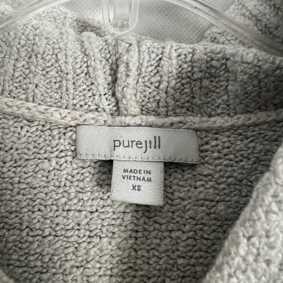 Pure Jill Wool Blend Hooded Pullover Knit Oversized Sweater Size XS - Picture 2 of 10